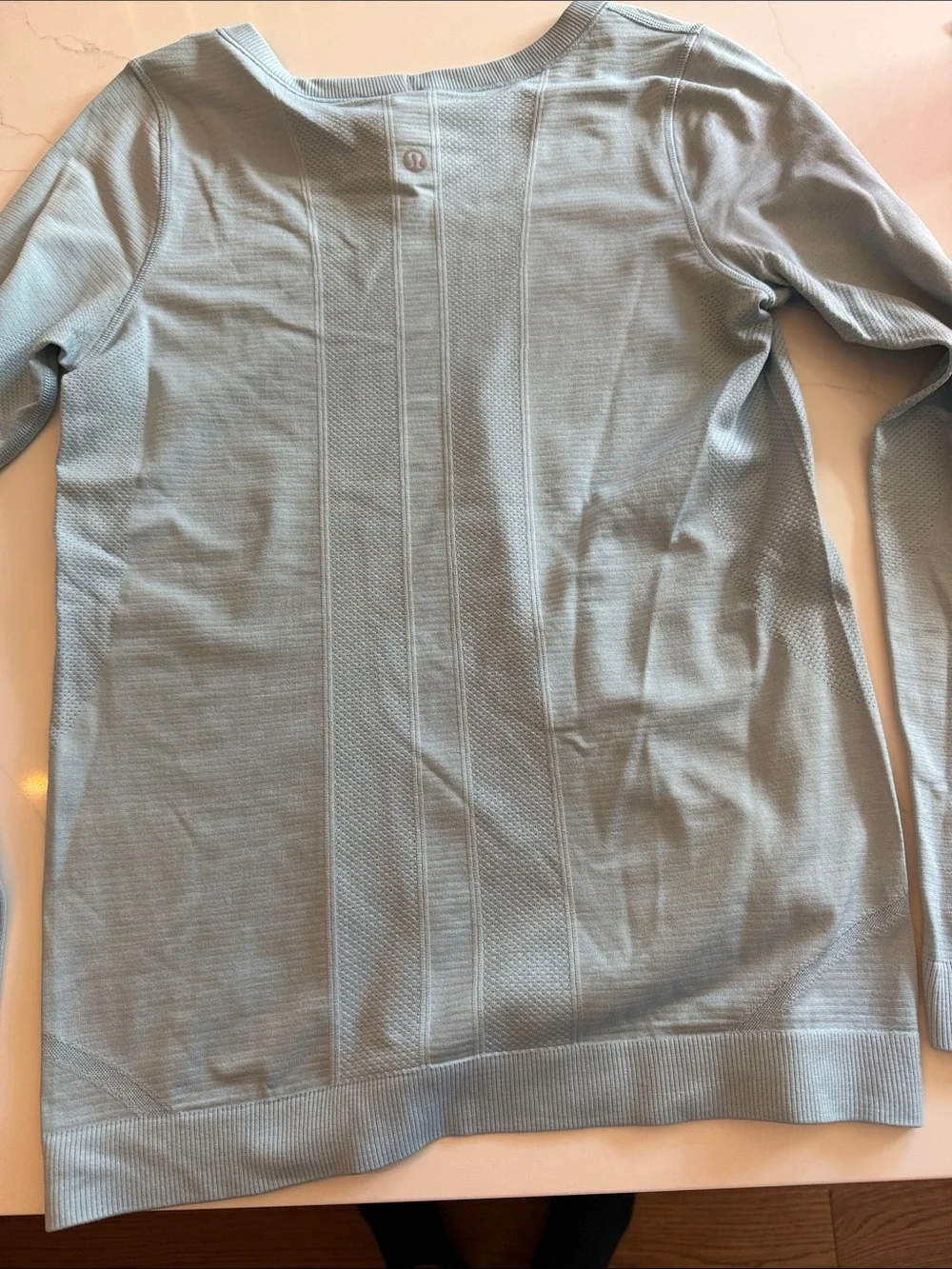 lululemon athletica Light Blue Seam-Detail Long Sleeve Top